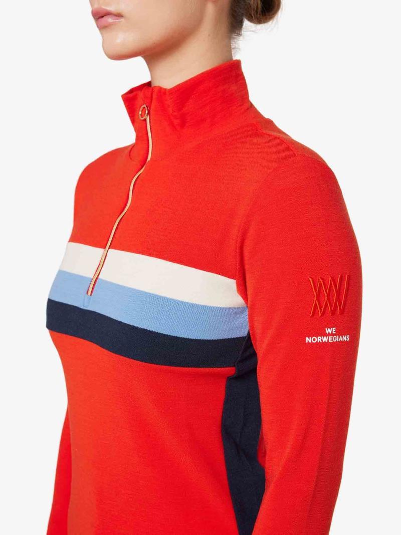 Ski 1/4 Zip - Womens - flame 1