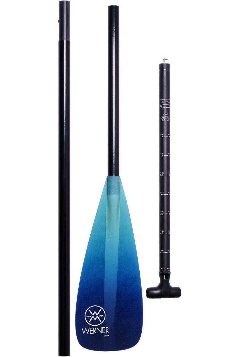 Zen 95 SUP - 3 pc Straight Shaft Small - Adjustable Travel - Gradient Abyss 3