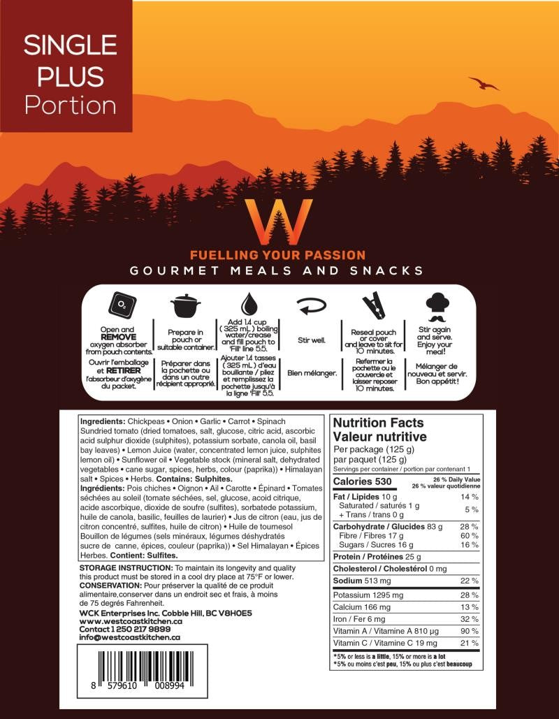 Chickpea Curry - Single Plus Serving  - not applicable 1