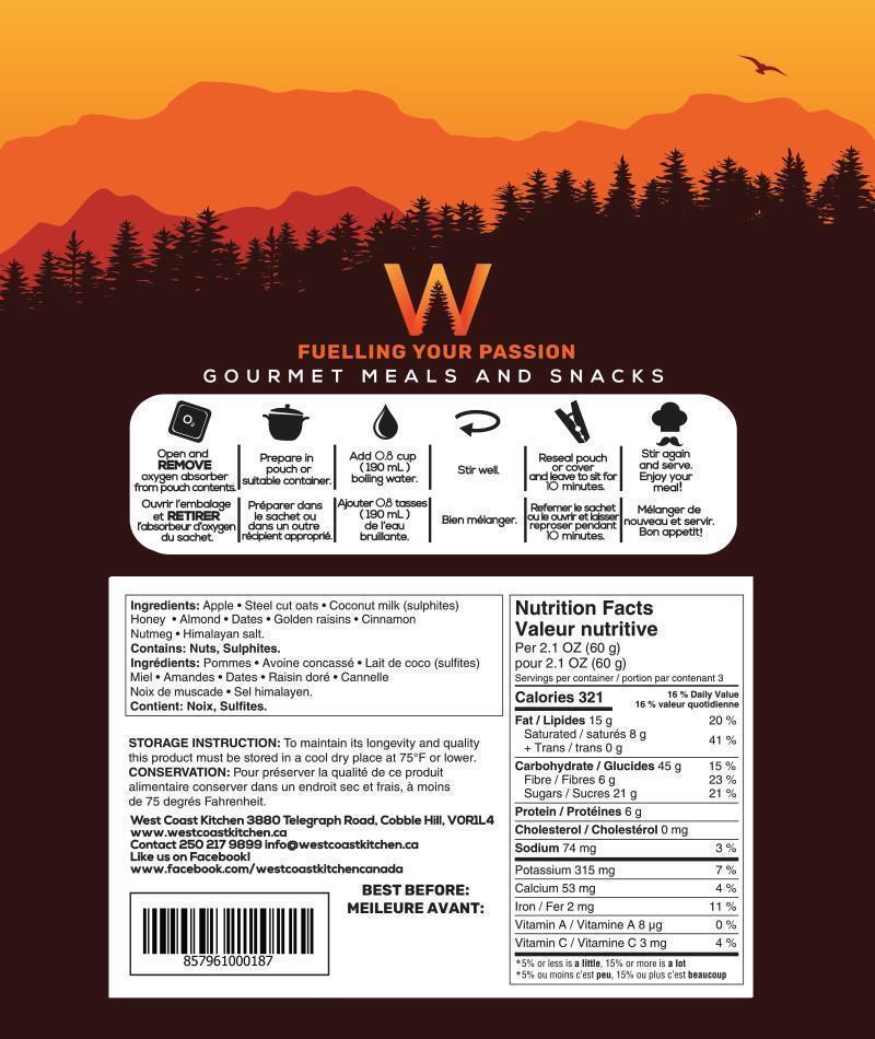 Steel Cut Oats w/ Coconut Milk & Applesauce - Single - Not Applicable 2