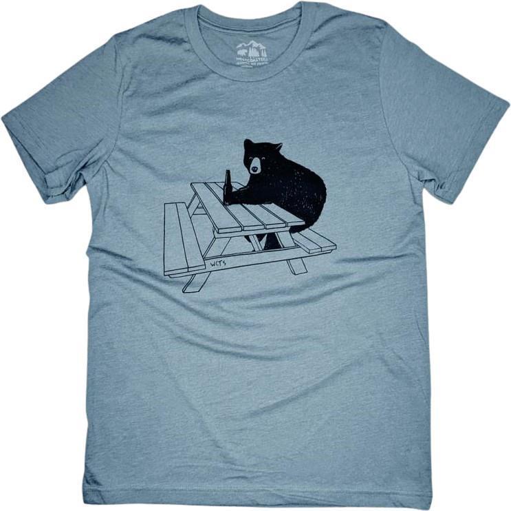Campground Bear T-Shirt - Unisex - steel blue 1