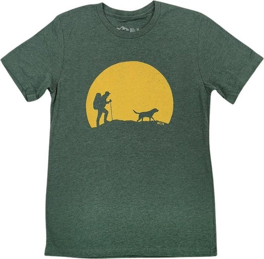 Dog Hiking T-Shirt - Unisex - heather forest 1