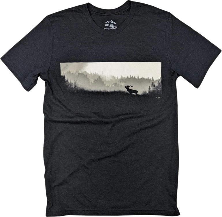 Misty Elk T-Shirt - Unisex - heather black 1