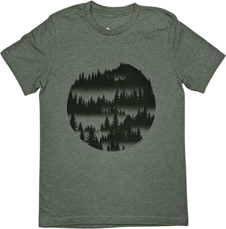 Misty Forest T-Shirt - Unisex - heather military green 1