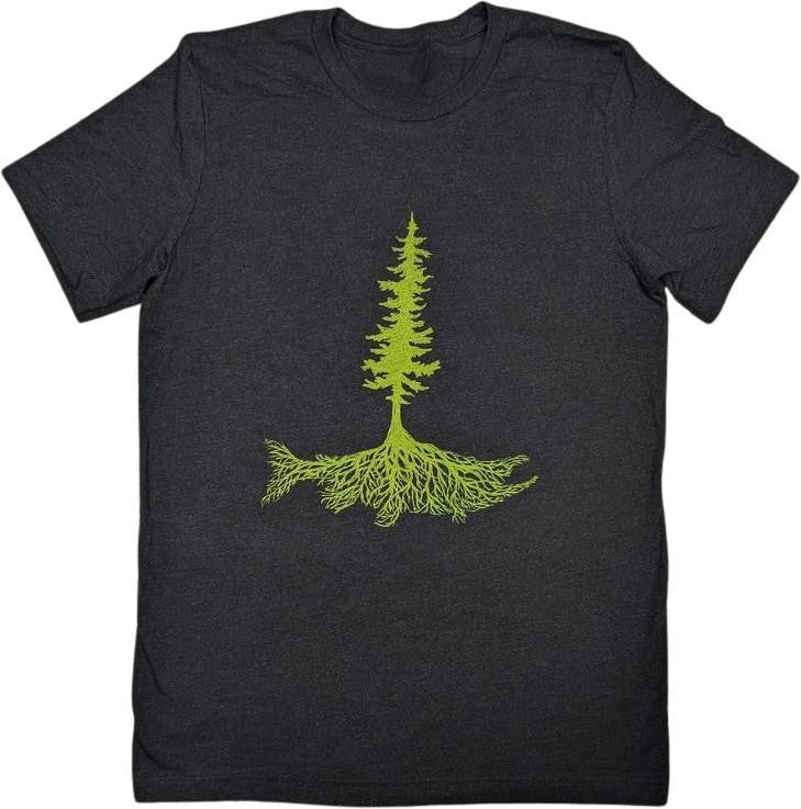 Salmon Roots T-Shirt - Unisex - heather black 1