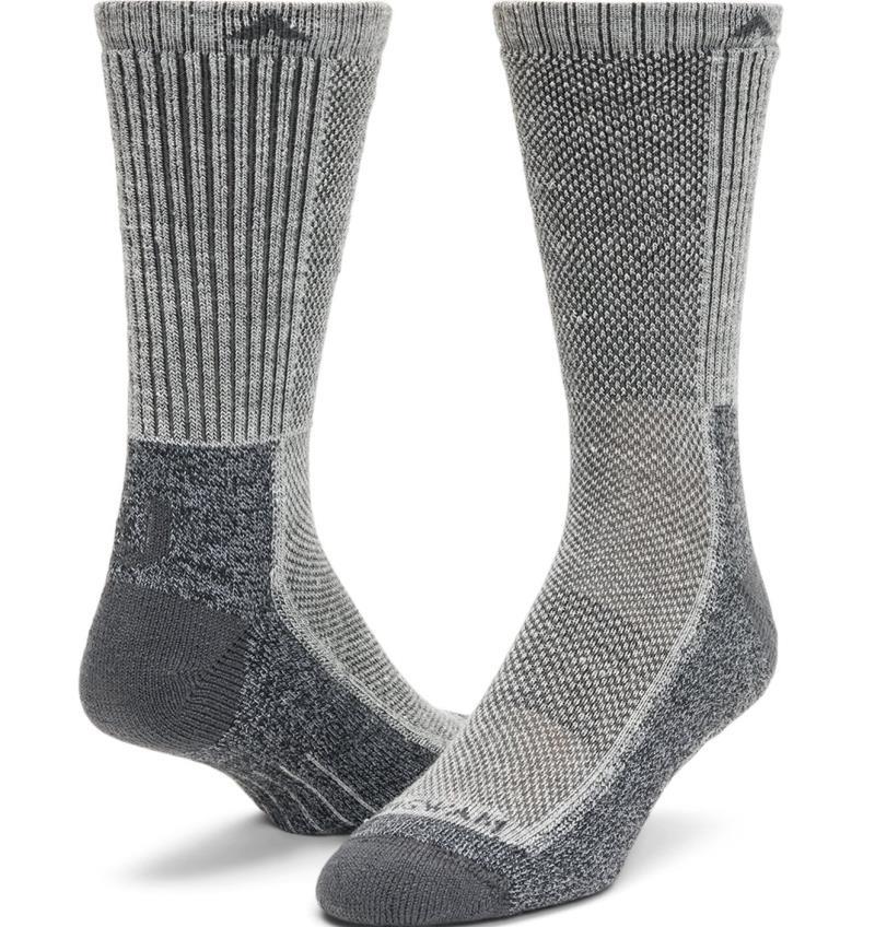 Cool-Lite Hiker Crew Socks - Grey / Charcoal 1