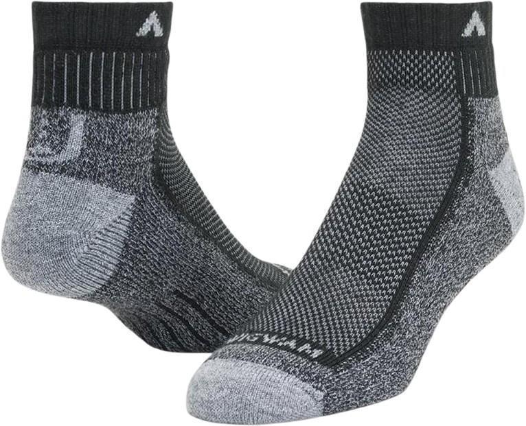 Cool-Lite Hiker Quarter Socks - Black / Grey 1