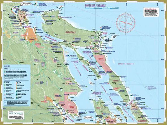 #219 North Gulf Island Kayaking & Boating Map - Not Applicable 1