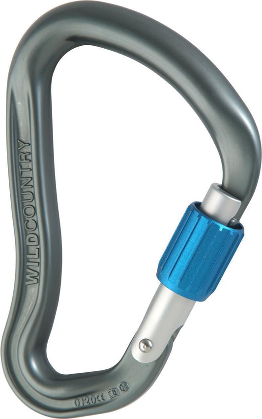 Ascent HMS Locking Carabiner - gunmetal / blue 1