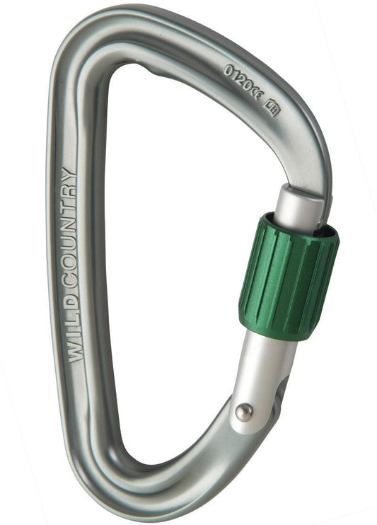 Eos Locking Carabiner - gunmetal / green 1