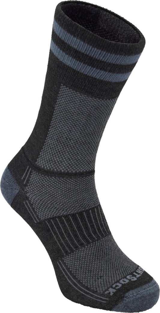 Coolmesh II Crew Socks - black / grey stripe 1