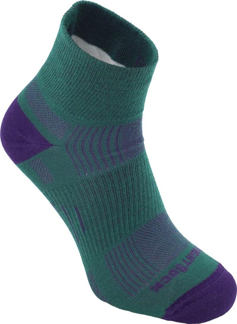Explore Quarter Socks - alpine green / wildberry 1