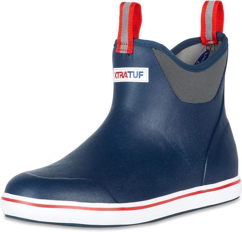 6" Ankle Deck Boots - Mens - Navy / Red 1