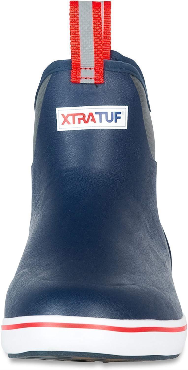 6" Ankle Deck Boots - Mens - Navy / Red 3