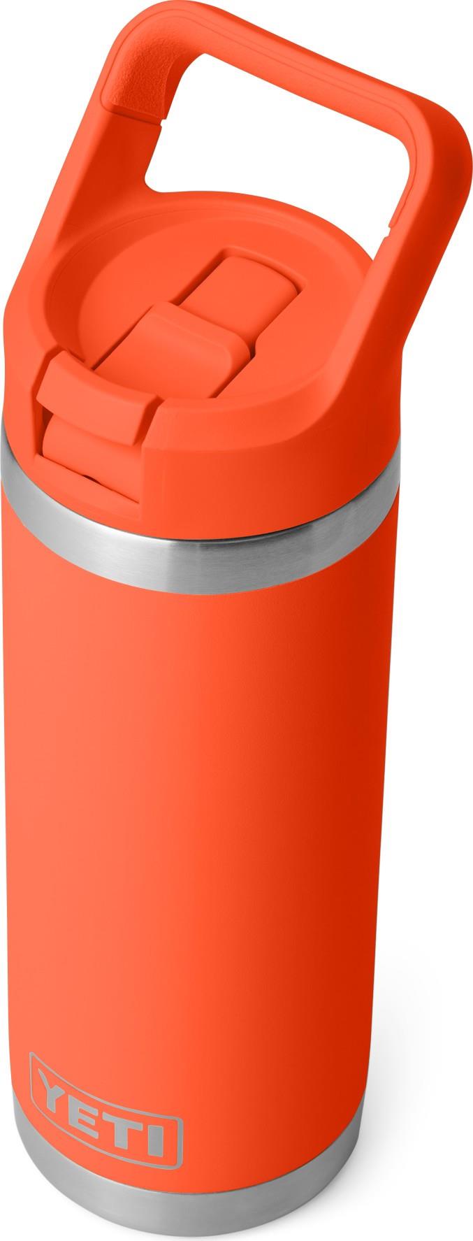 Rambler 532ml / 18oz Bottle w/ Colored Straw - papaya 1