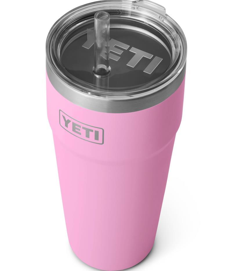 Rambler 769ml / 26oz Stackable Cup w/ Straw - Power Pink 2