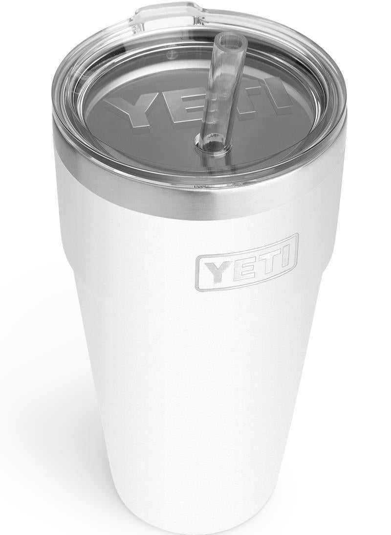 Rambler 769ml / 26oz Stackable Cup w/ Straw - White 2