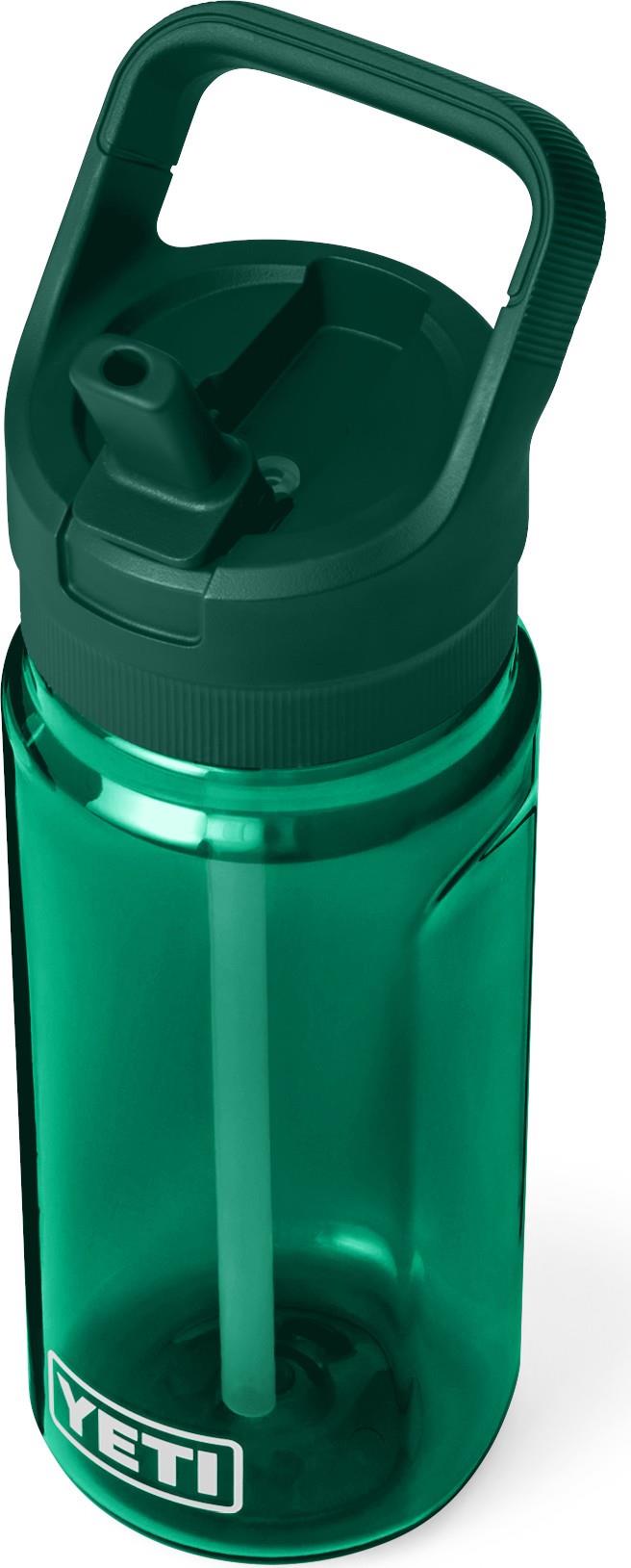 Yonder 600ml / 20oz Tether Water Bottle w/ Colored Straw - black forest green 1