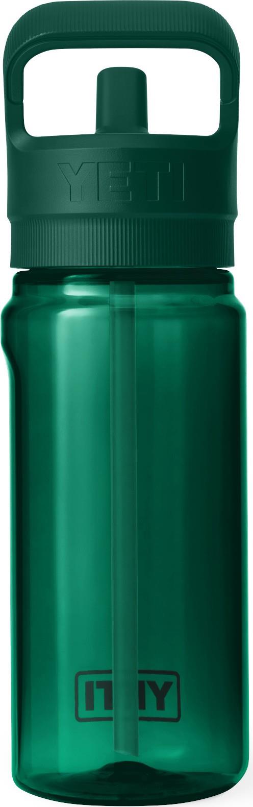 Yonder 600ml / 20oz Tether Water Bottle w/ Colored Straw - black forest green 1