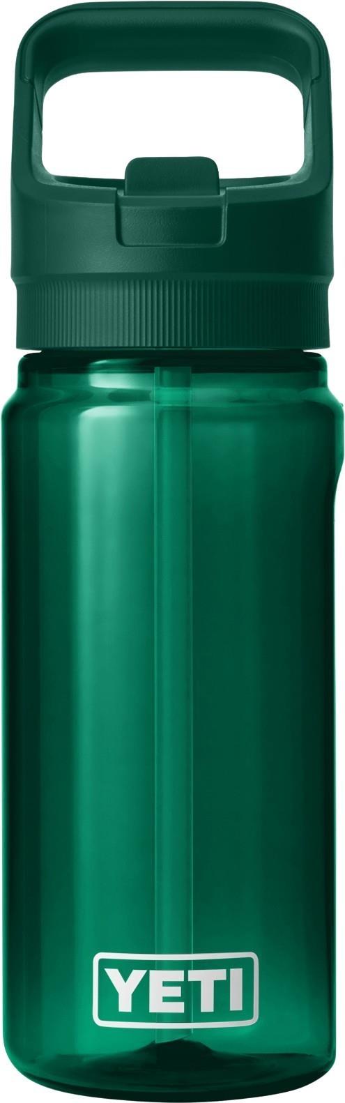 Yonder 600ml / 20oz Tether Water Bottle w/ Colored Straw - black forest green 1