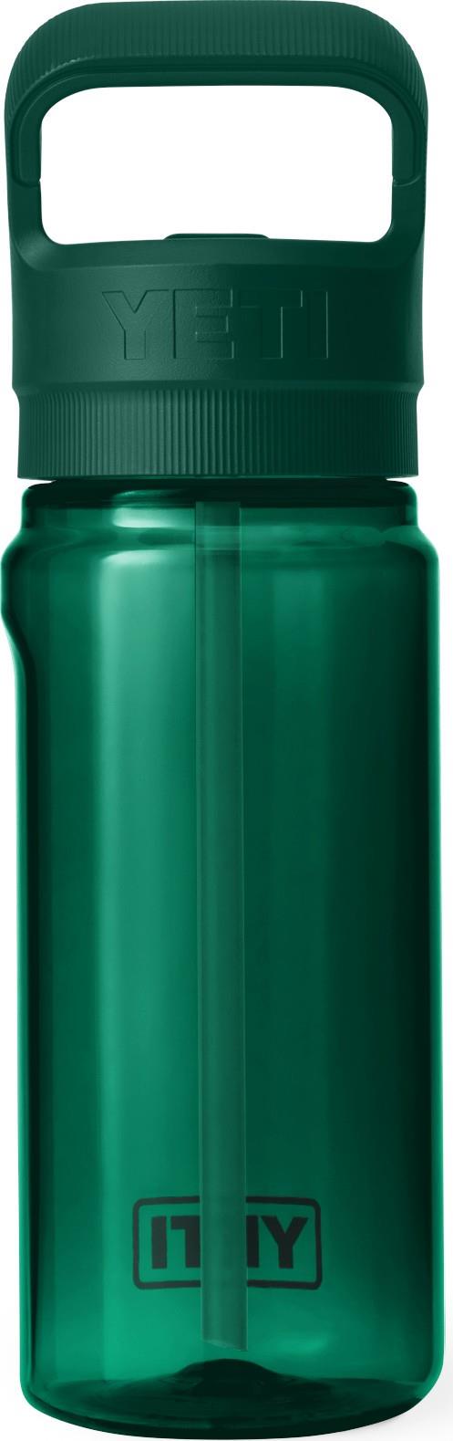 Yonder 600ml / 20oz Tether Water Bottle w/ Colored Straw - black forest green 1