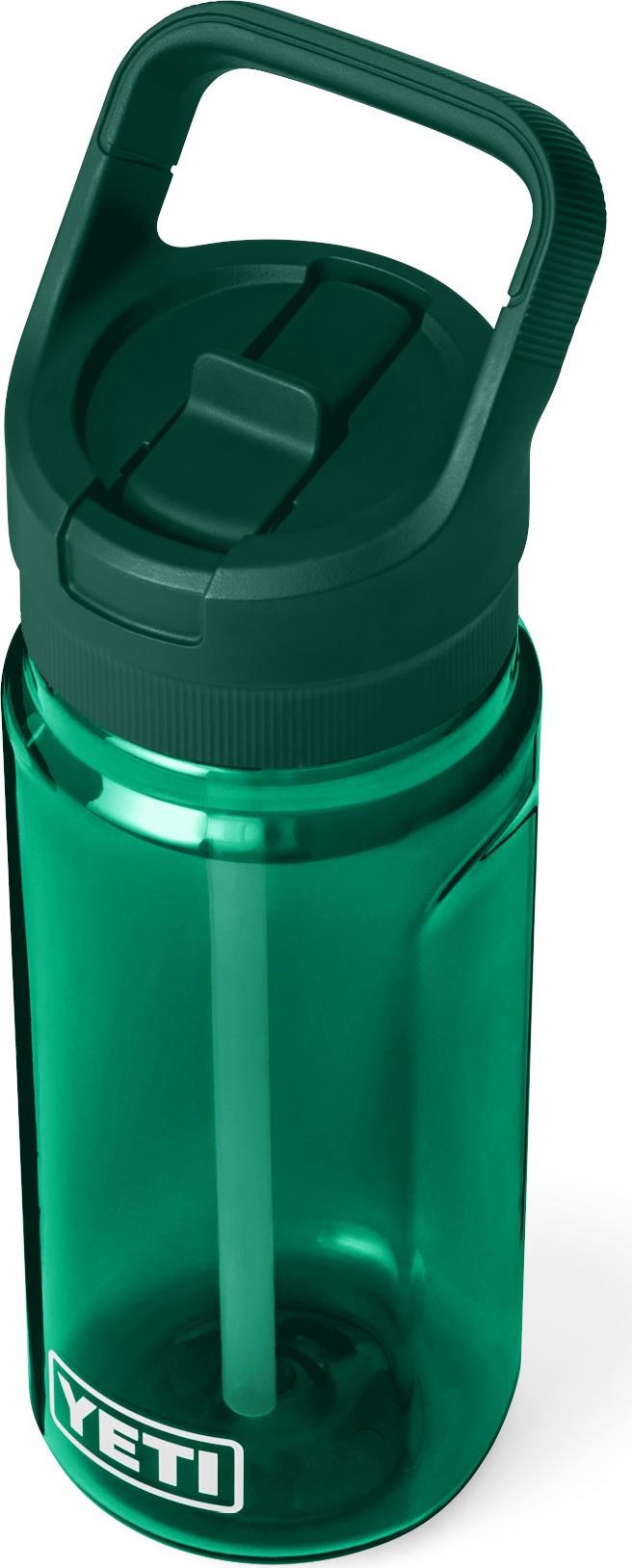 Yonder 600ml / 20oz Tether Water Bottle w/ Colored Straw - black forest green 1