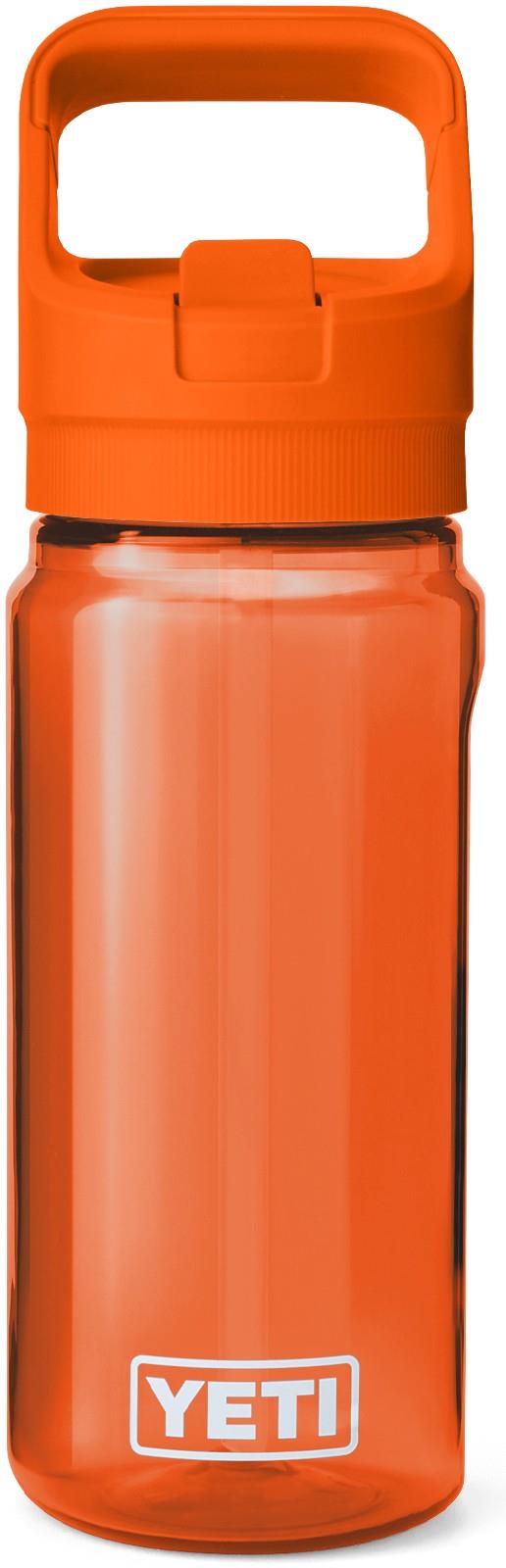 Yonder 600ml / 20oz Water Bottle w/ Colored Straw - orange 1