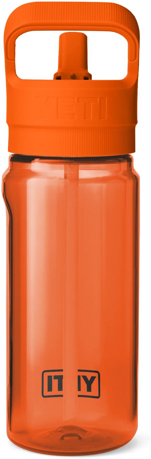 Yonder 600ml / 20oz Water Bottle w/ Colored Straw - orange 1