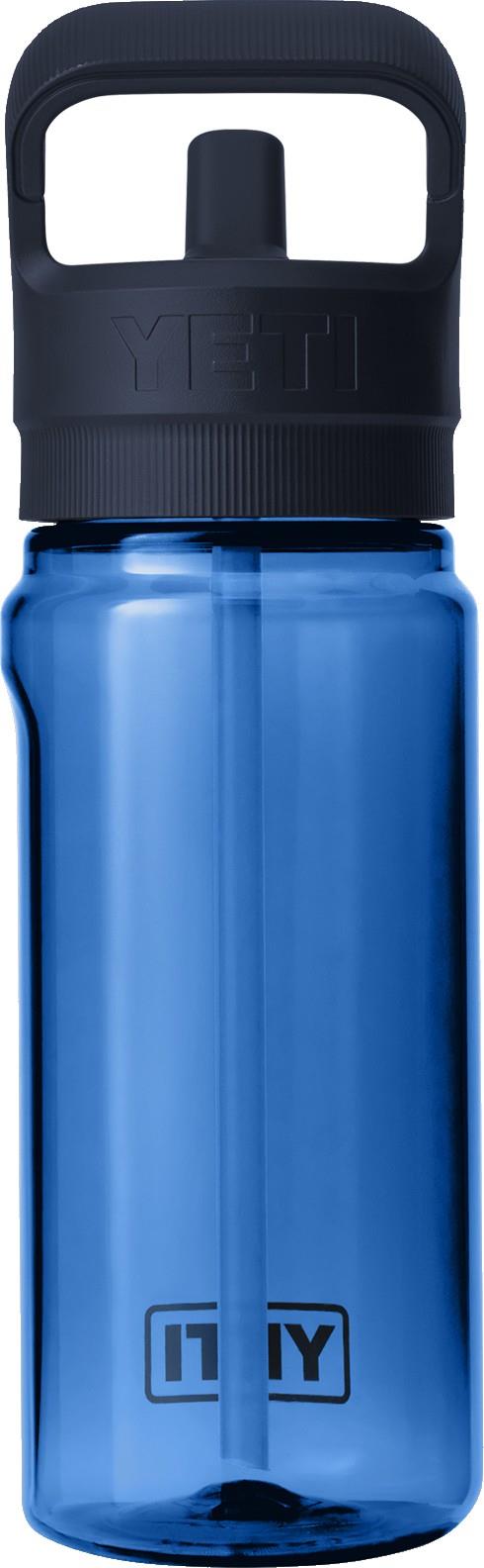 Yonder 600ml / 20oz Water Bottle w/ Colored Straw - royal blue 1