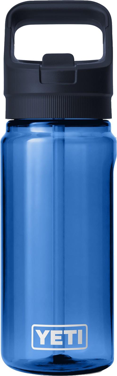 Yonder 600ml / 20oz Water Bottle w/ Colored Straw - royal blue 1
