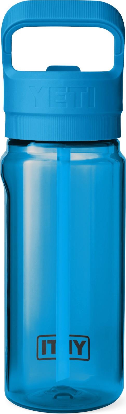 Yonder 600ml / 20oz Water Bottle with Colored Straw - big wave blue 1