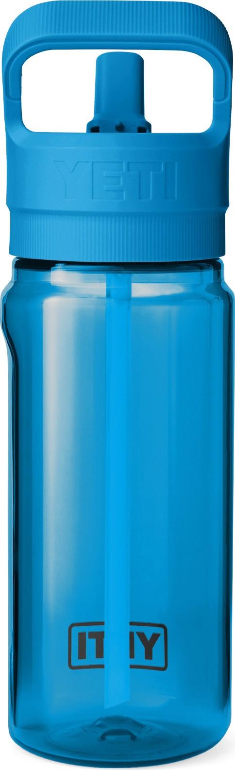 Yonder 600ml / 20oz Water Bottle with Colored Straw - big wave blue 1
