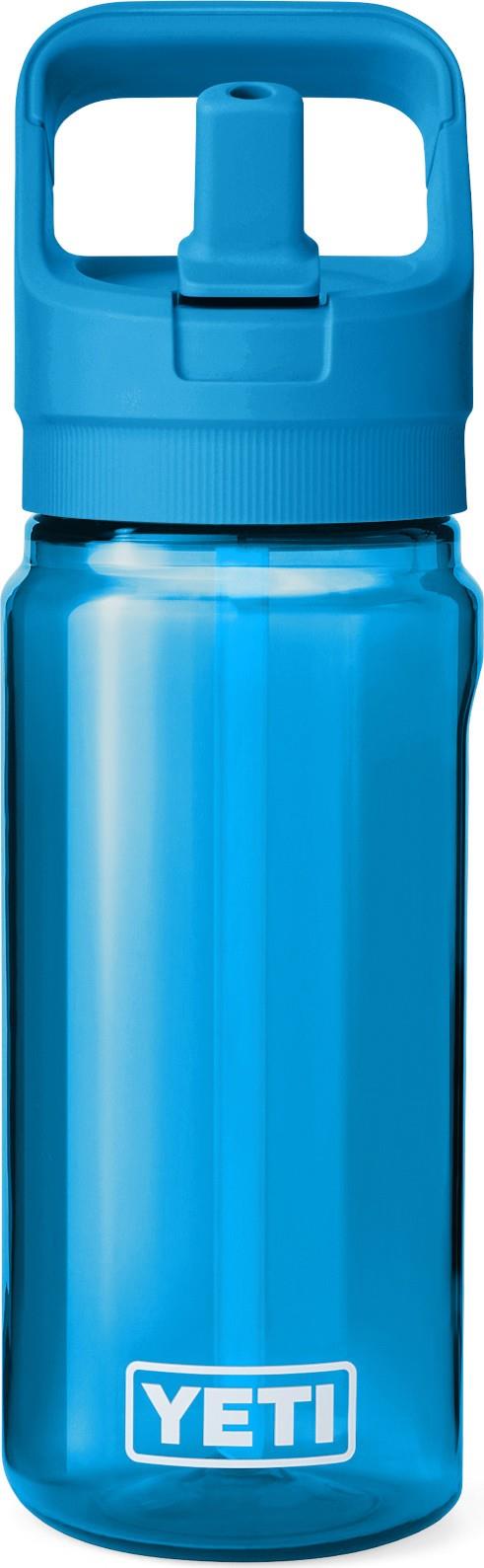 Yonder 600ml / 20oz Water Bottle with Colored Straw - big wave blue 1