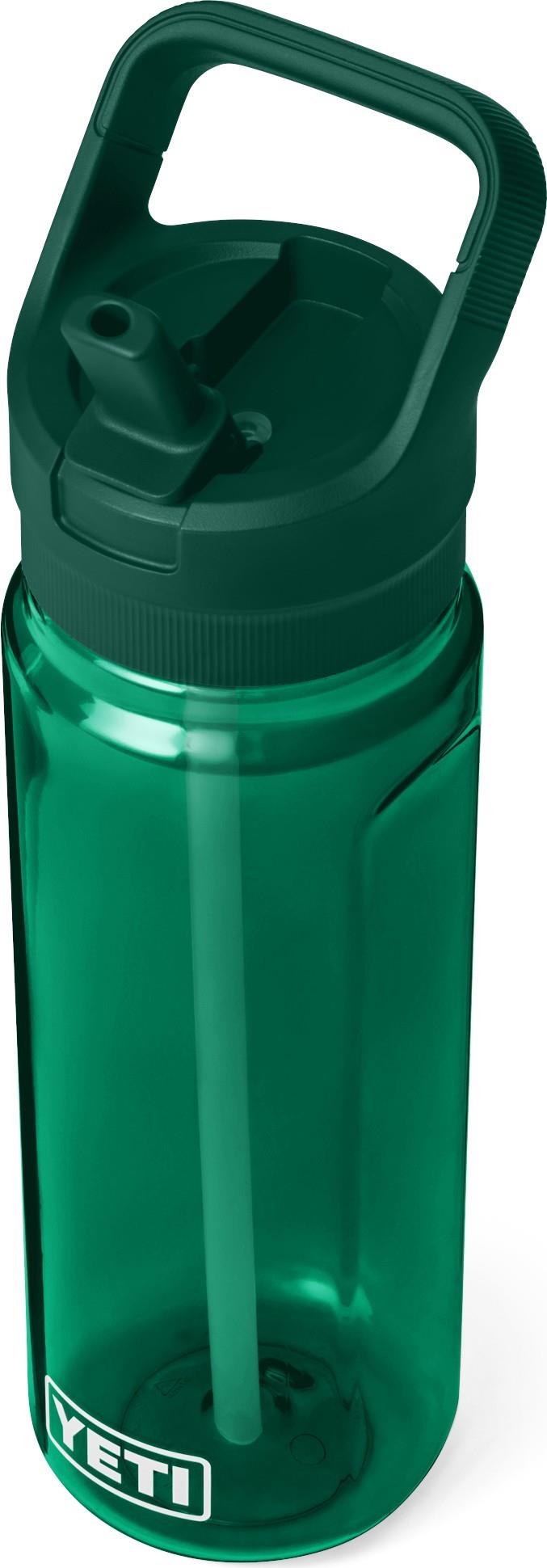 Yonder 750ml / 25oz Tether Water Bottle w/ Colored Straw - black forest green 1