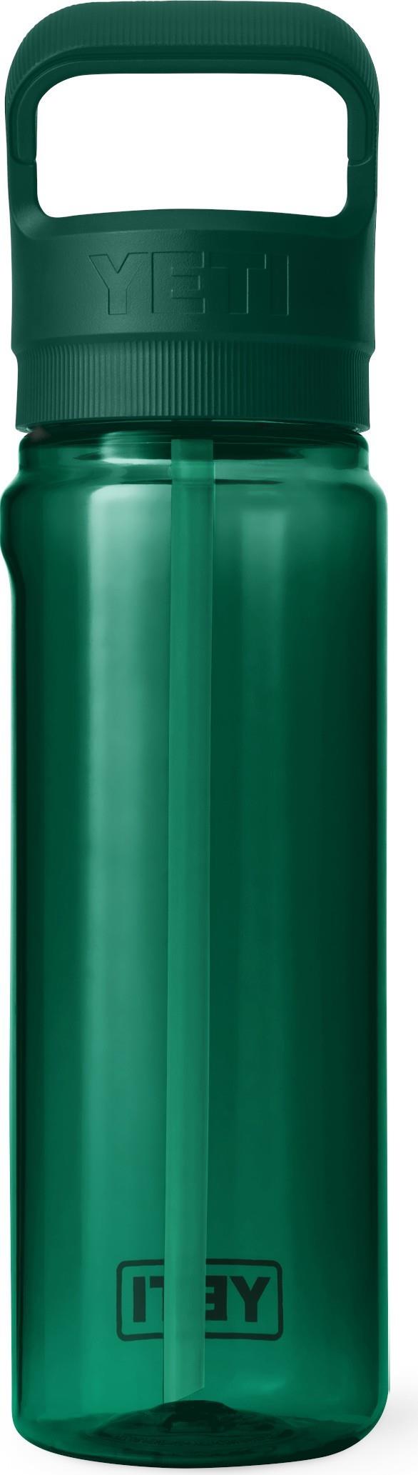 Yonder 750ml / 25oz Tether Water Bottle w/ Colored Straw - black forest green 1