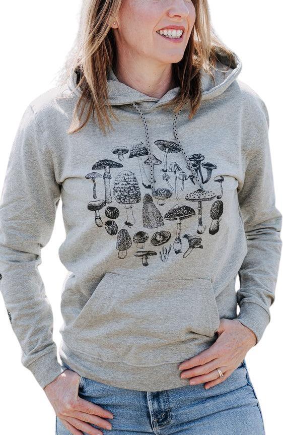 Mushroom Hoody - Unisex - Heather Grey 1