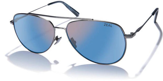 Hawker Sunglasses, Matte Silver Frame, Horizon Blue Lens - Not Applicable 1