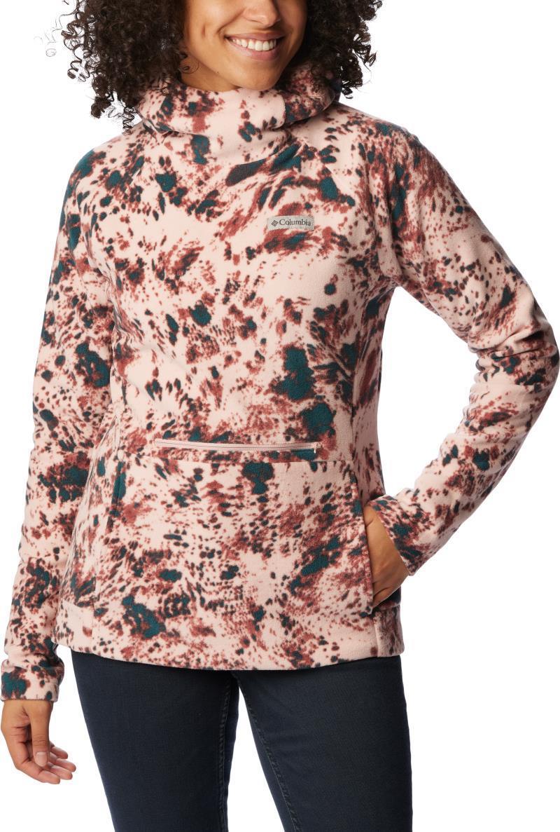 Ali Peak Hooded Fleece - Womens - Dusty Pink Flurries 1