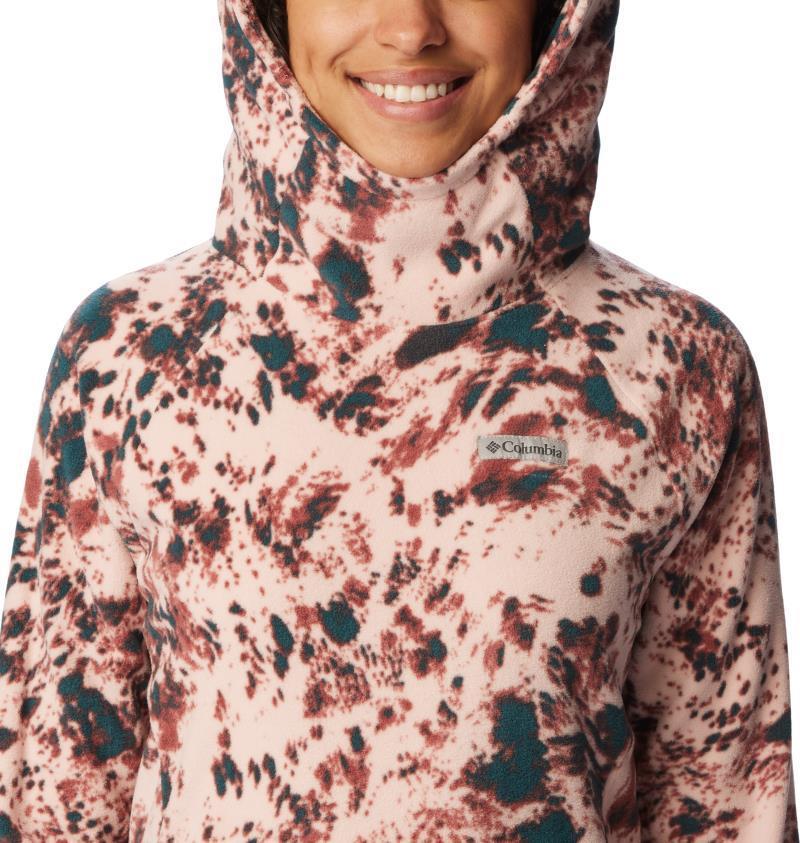 Ali Peak Hooded Fleece - Womens - Dusty Pink Flurries 4