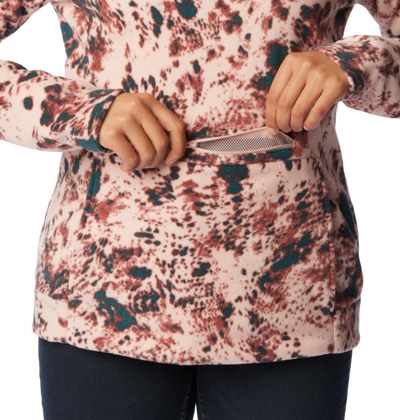 Ali Peak Hooded Fleece - Womens - Dusty Pink Flurries 5