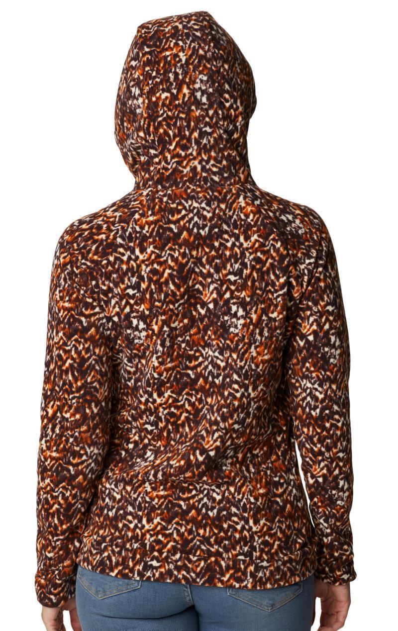 Ali Peak Hooded Fleece - Womens - Warm Copper Terrain Print 2