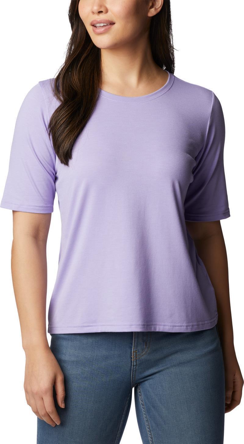 Anytime Knit SS Tee - Womens - Frosted Purple 1