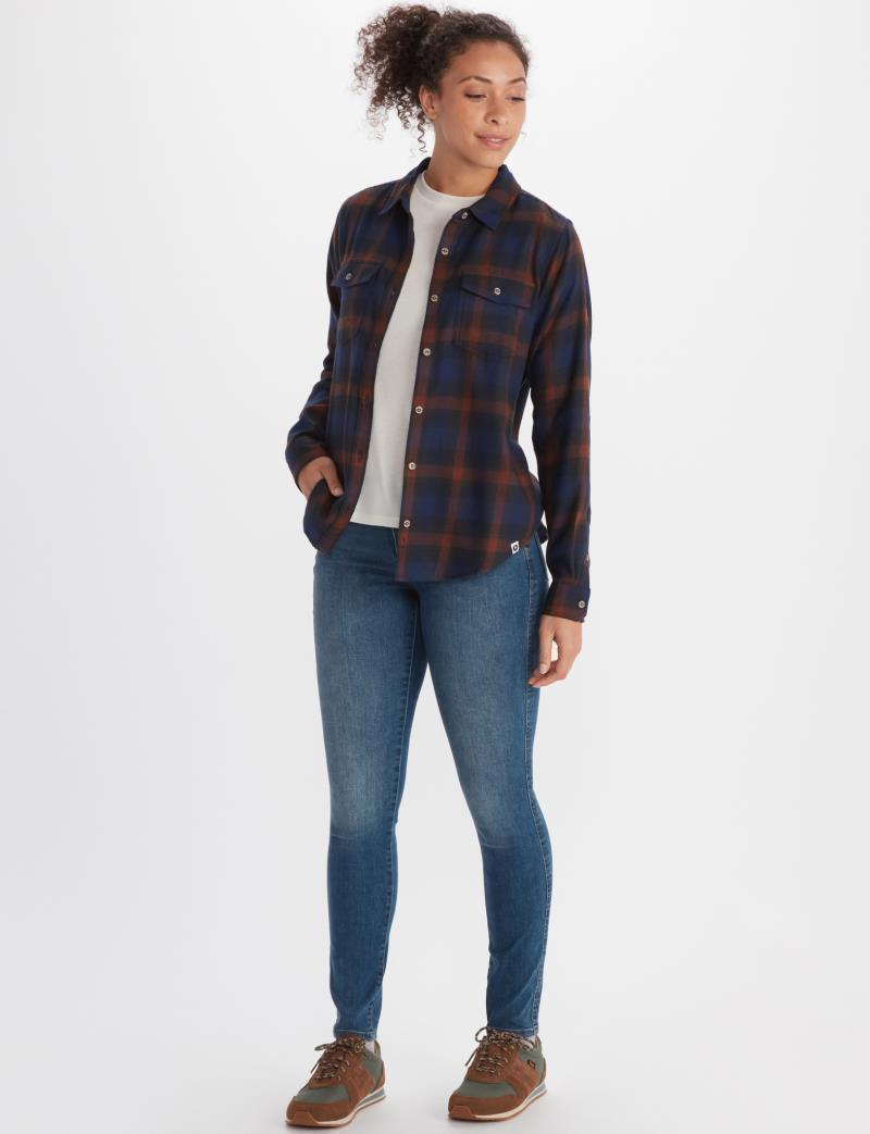 Bridget / Fairfax Midweight Flannel LS - Womens - Arctic Navy 3