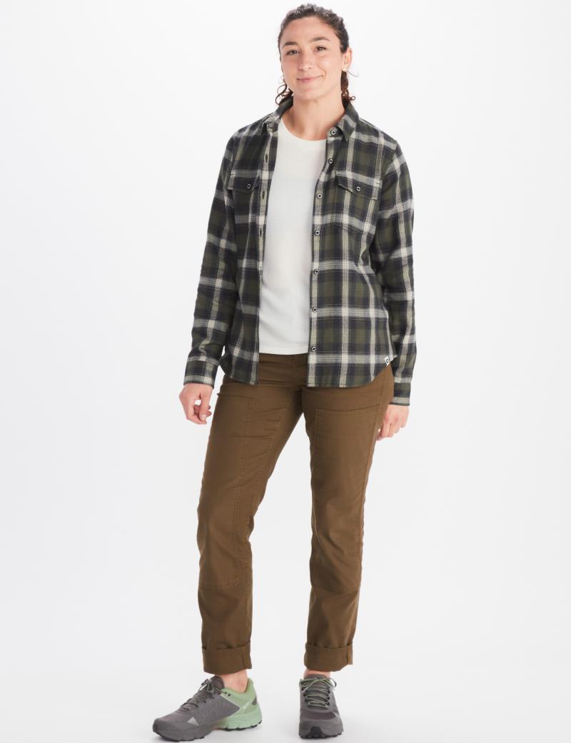 Bridget / Fairfax Midweight Flannel LS - Womens - Nori 3