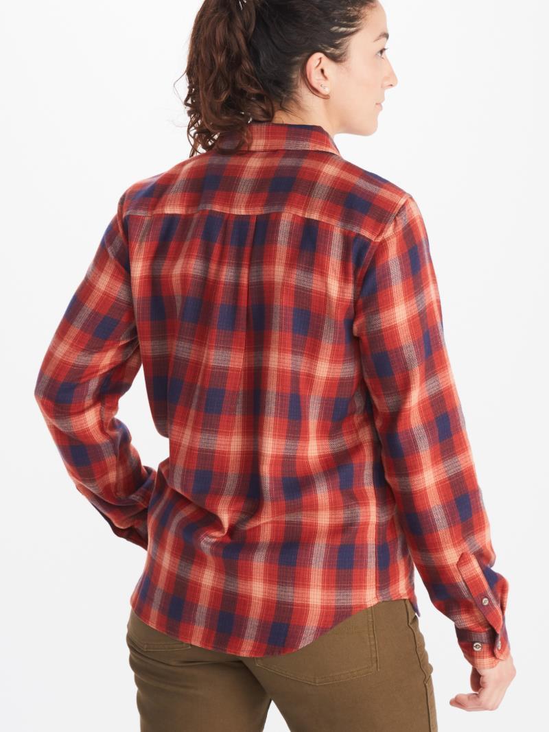 Bridget / Fairfax Midweight Flannel LS - Womens - Red Ochre 2