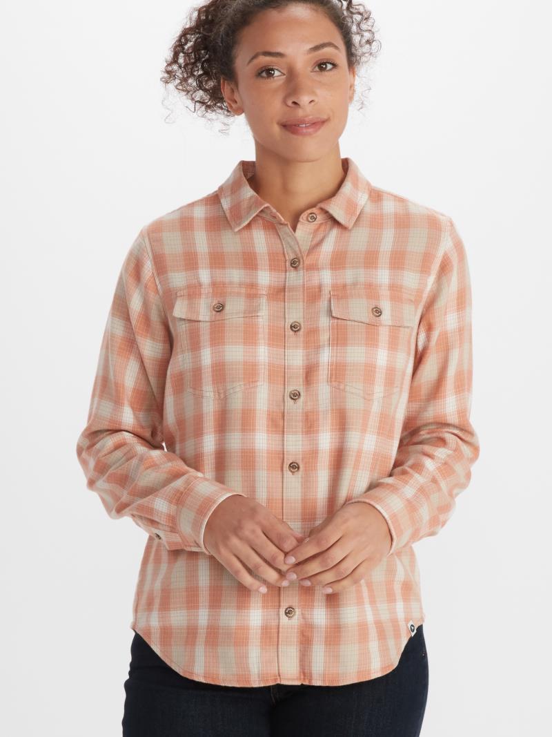 Bridget / Fairfax Midweight Flannel LS - Womens - Rose Gold 1