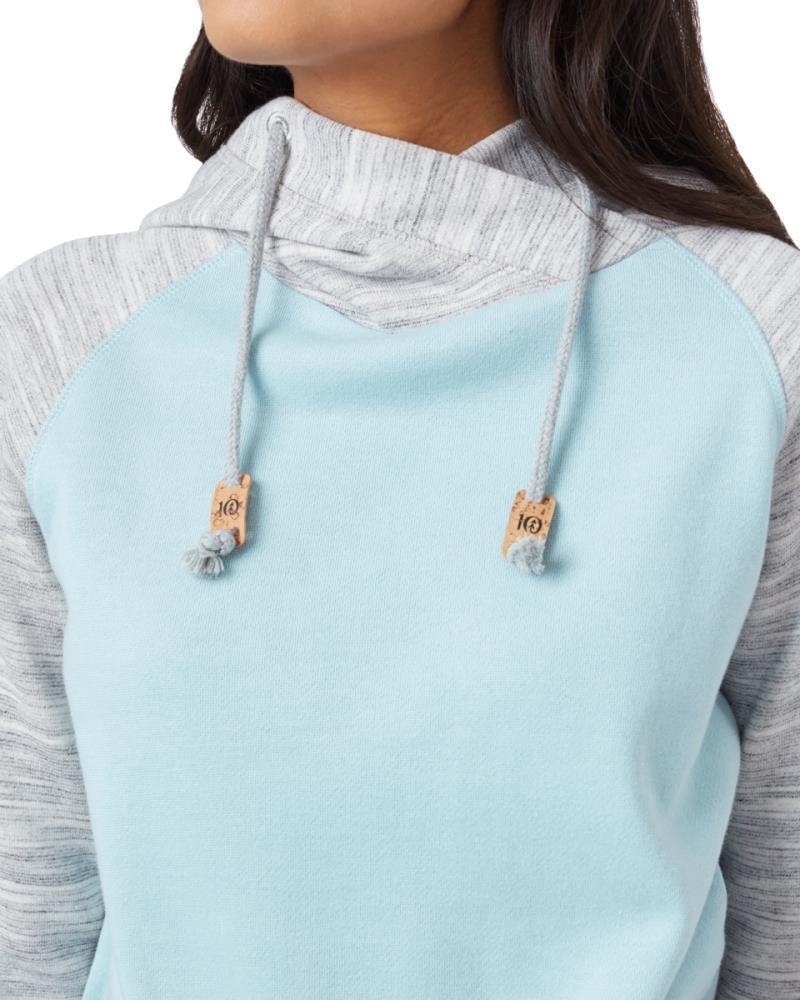Burney Hoodie - Womens - Pine Mist Heather / Hi Rise Grey Space Dye 2