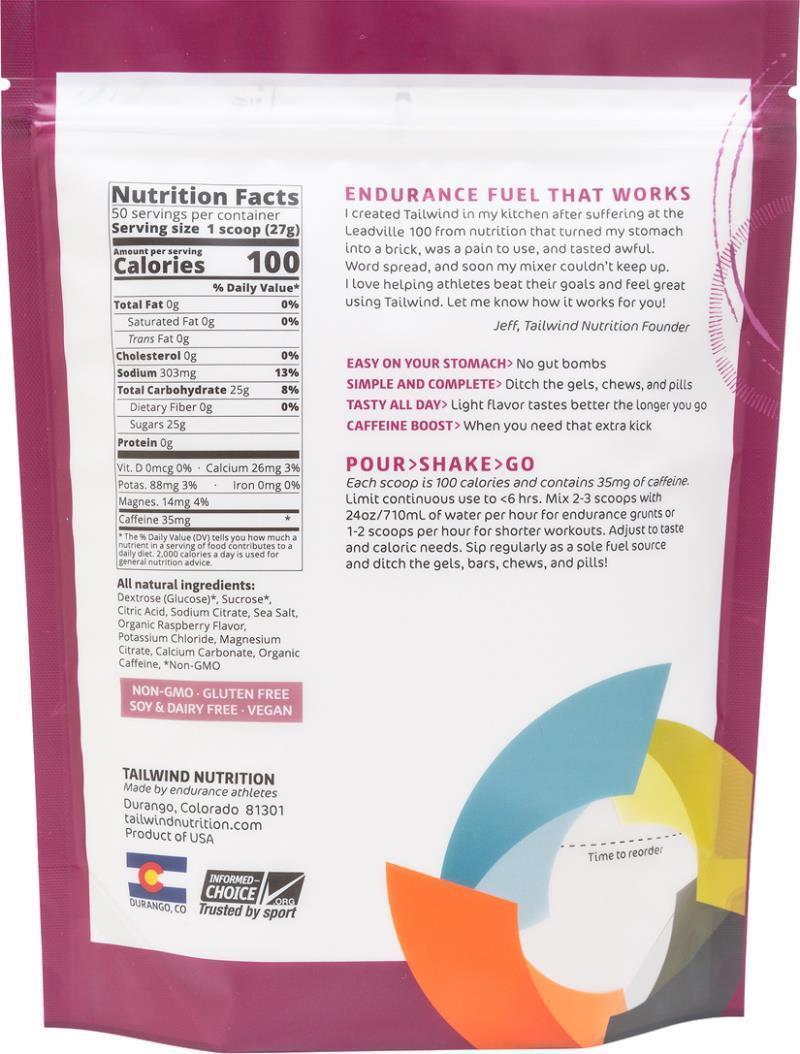 Caffeinated Endurance Fuel - 50 Servings - Raspberry Buzz 2