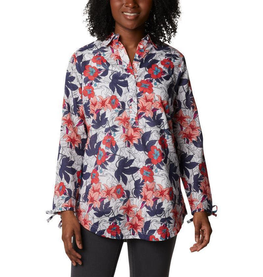 Camp Henry II Tunic - Womens - White Lakeshore Floral Multi 1