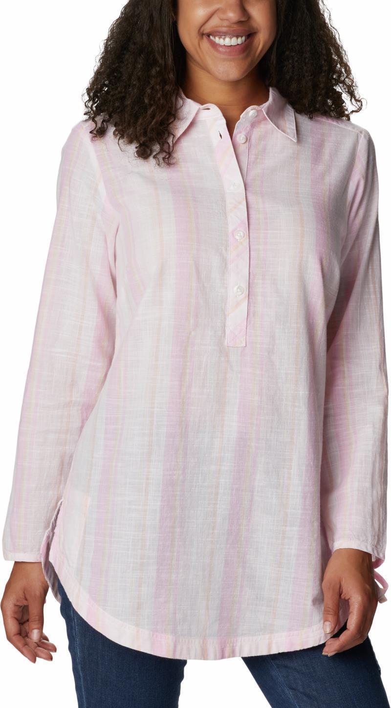 Camp Henry II Tunic - Womens - Wild Rose / Blocky Stripe 3